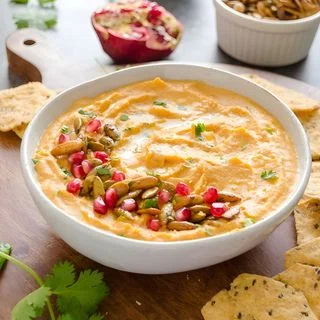 Butternut Squash Hummus with Spiced Pepitas