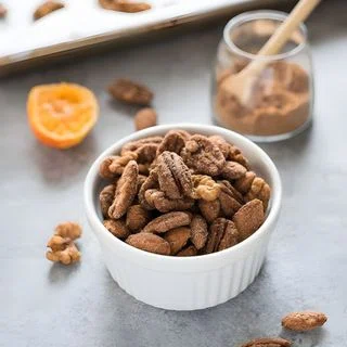 Chai Spiced Maple Candied Nuts