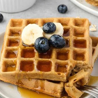 Crispy Oat Flour Waffles (Gluten-Free)