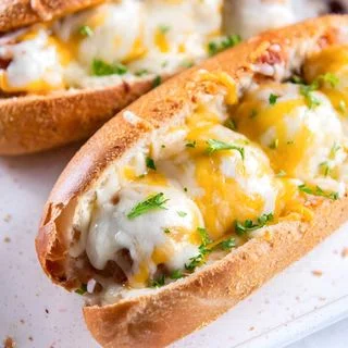Crockpot BBQ Meatball Subs