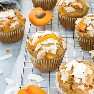 Fresh Apricot Coconut Muffins