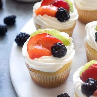 Fruit Tart Vanilla Cupcakes