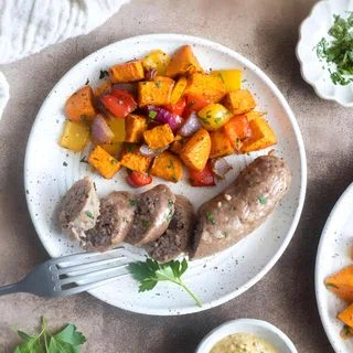 Sheet Pan Sausage, Peppers and Sweet Potatoes