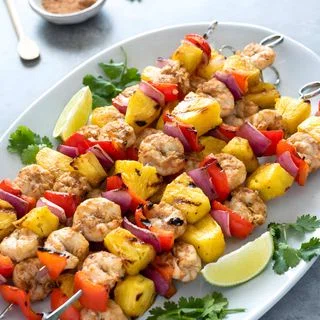 Jerk Pineapple Shrimp Skewers