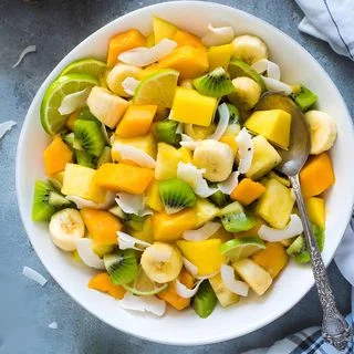 Tropical Fruit Salad with Coconut and Lime
