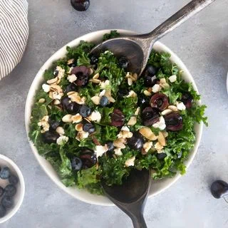 Kale Cherry Salad with Goat Cheese