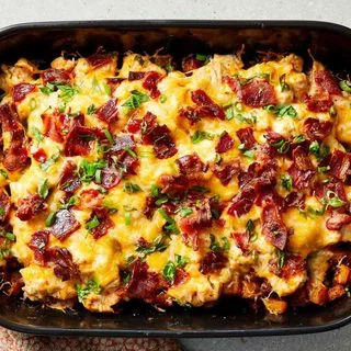 Buffalo Chicken and Roasted Potato Casserole