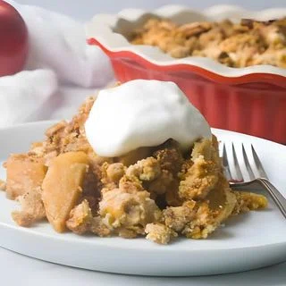 Paleo Grain Free Apple Crisp with Granola Topping