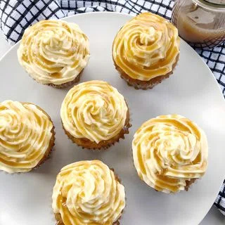 Vegan Cupcakes with Caramel Sauce