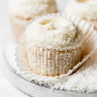 Coconut Cupcakes with Coconut Cream Cheese Frosting