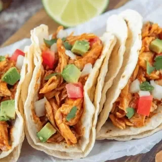 Slow Cooker Mexican Shredded Chicken Tacos
