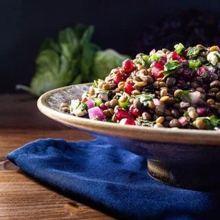Lentil Salad with Feta and Pomegranate