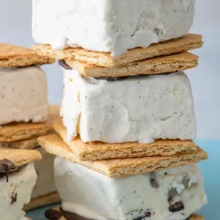 Graham Cracker Chocolate Dipped Ice Cream Sandwiches