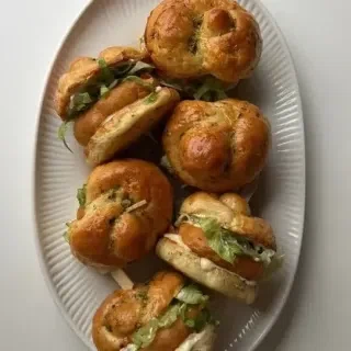 Garlic Knot McChicken Sliders