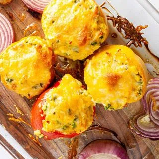 Polenta Stuffed Peppers