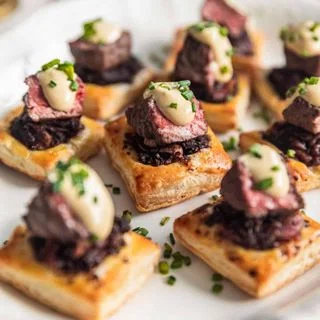 Beef Wellington Bites with Dijon Sauce