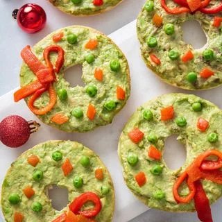 Christmas Bagel Wreaths