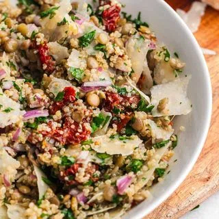 Quinoa Lentil Salad with Sun-Dried Tomatoes