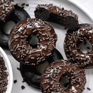 Double Chocolate Glazed Donuts