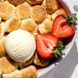 Strawberry Peach Cobbler