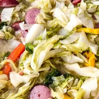 Fried Cabbage and Sausage