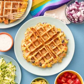 Rainbow Waffles