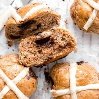 Chocolate Chip Hot Cross Buns