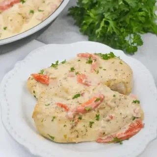 Chicken with Roasted Red Pepper Cream Sauce