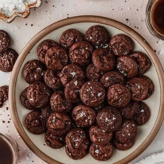 Super Chocolatey Mini Brownie Crinkle Cookies