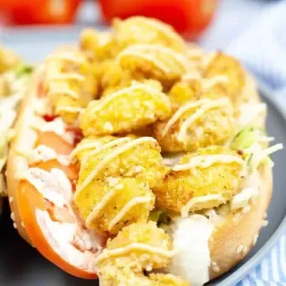 Air Fryer Shrimp Po Boy Sandwich