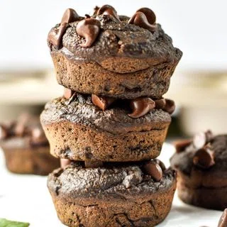 Chocolate Spinach Blender Muffins