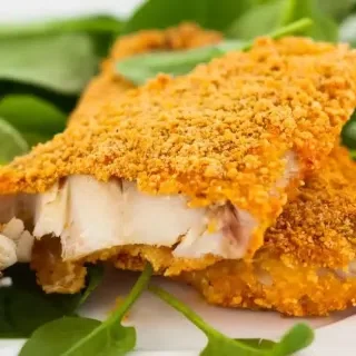 Air Fryer Halibut with Pistachio Crust