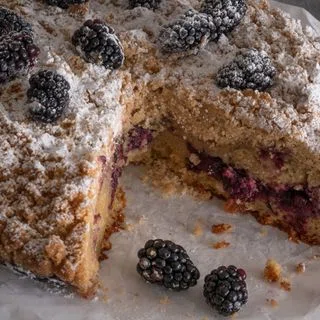 Bakery-Style Blackberry Coffee Cake with Brown Butter Streusel