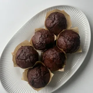 Double Chocolate Banana Bread Muffins