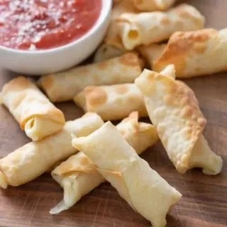 Air Fried Wonton Mozzarella Sticks