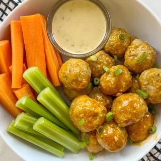 Dairy Free Buffalo Chicken Meatballs