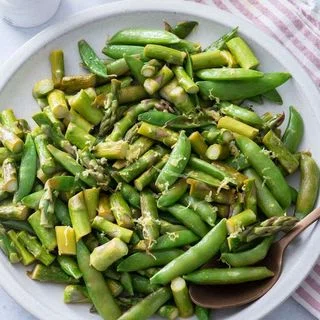 Sugar Snap Pea and Asparagus Saute