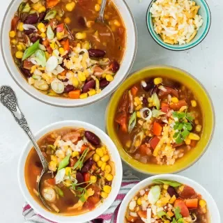 Slow Cooker Mexican Corn and Bean Soup