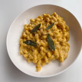 Cheesy Butternut Squash Pasta with Sage