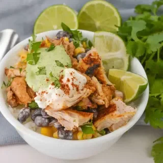 Street Corn Chicken Rice Bowl