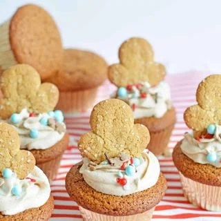 Gingerbread Man Cupcakes