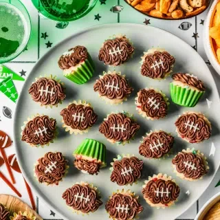 Mini Football Cupcakes