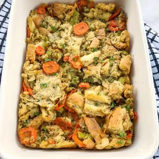 Meatless Stuffing Casserole
