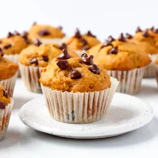 Easy Chocolate Chip Pumpkin Muffins