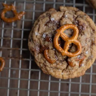 Brown Butter Toffee Pretzel Chocolate Chip Cookies