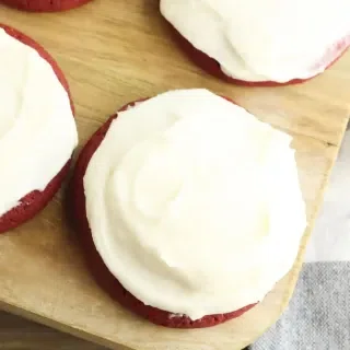 Red Velvet Cookies with Cream Cheese Frosting