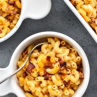 Kimchi Bacon Greek Yogurt Mac and Cheese