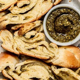 Pesto Brioche Swirl Bread