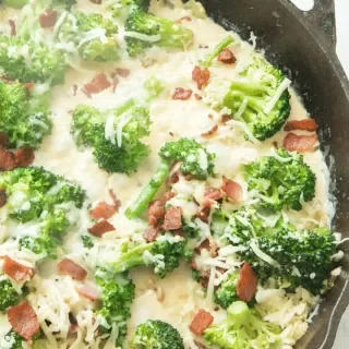 Creamy Broccoli in Parmesan Garlic Sauce