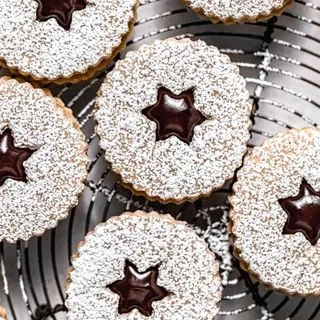 Chocolate Chai Linzer Cookies